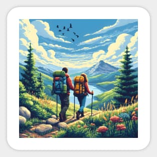 Couple Adventuring, Couple Traveling Sticker